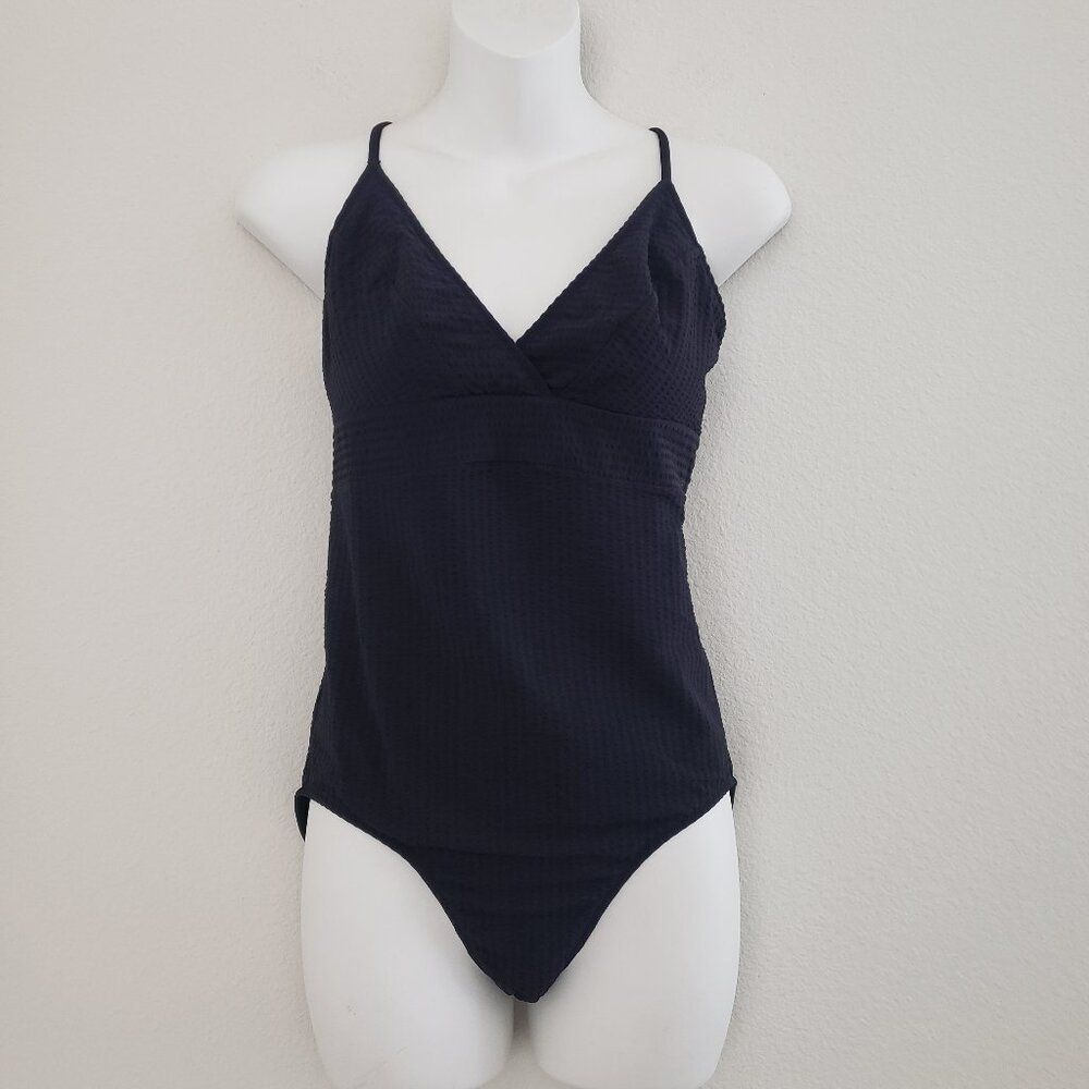 Vineyard Vines Women's One Piece Swimsuit Black XS Beach Summer Pool Vacation